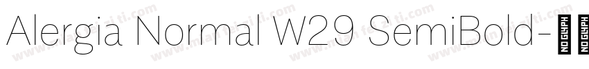 Alergia Normal W29 SemiBold字体转换